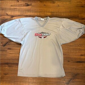 Coors Light NFL Football Jersey Official Sponsor Gray Men’s XL